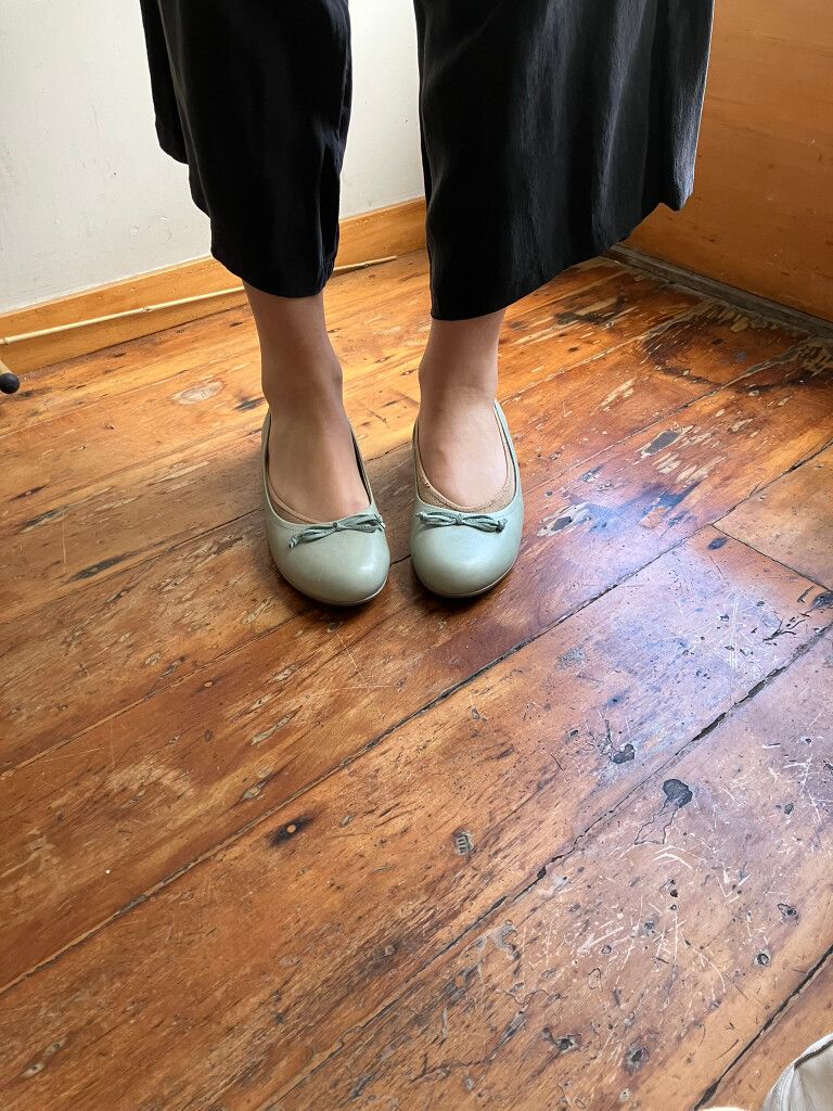 Ecco Light Green Ballet Flats