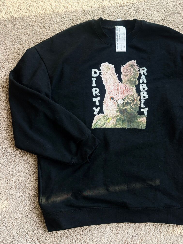 Dirty Rabbit black crewneck sweatshirt