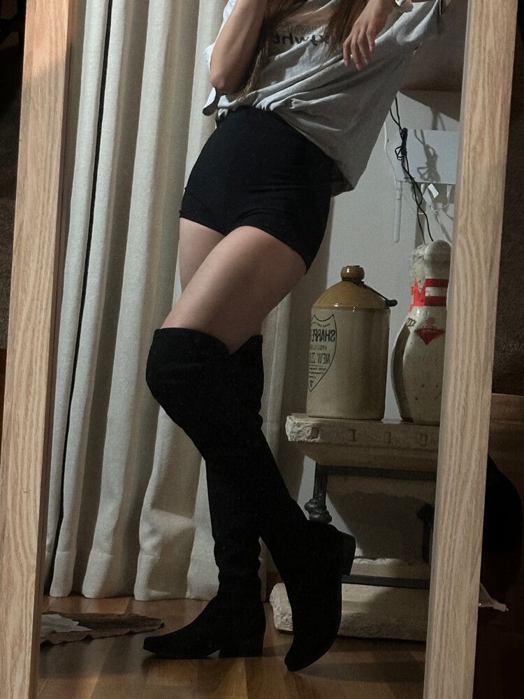 Black over-knee high boots Size 38