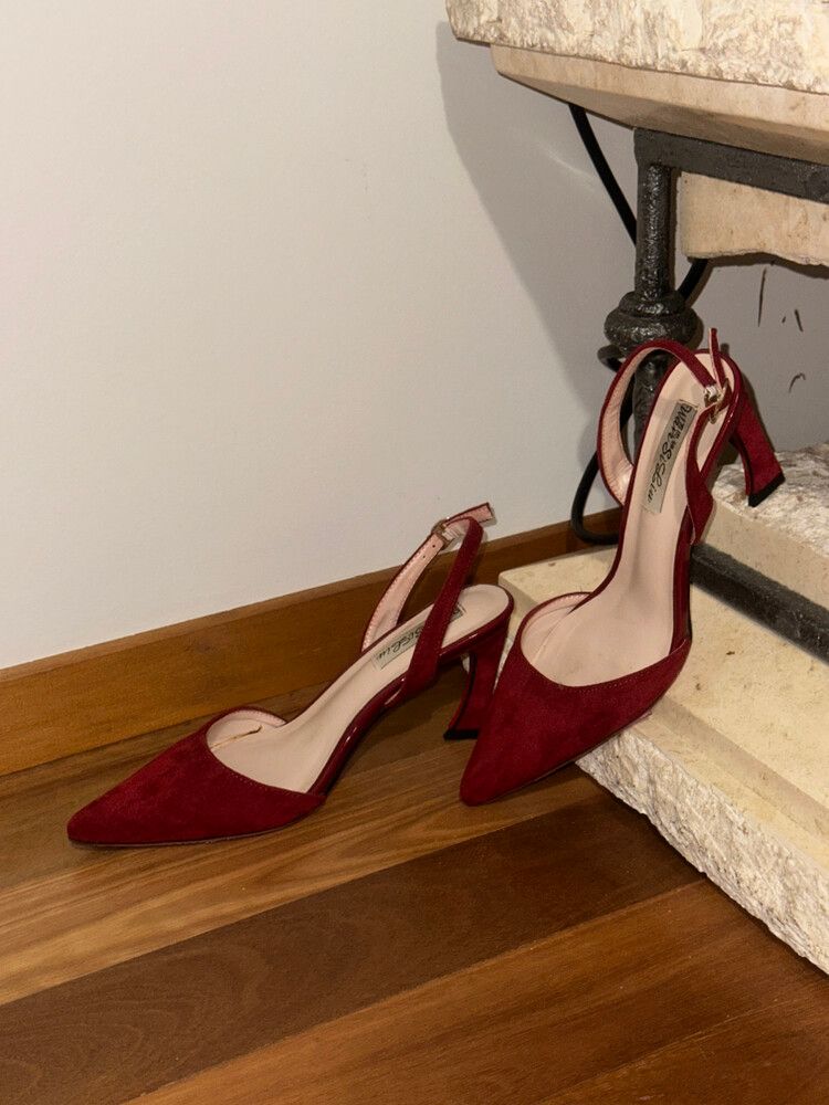Red hot  Slingbacks heels Size 38