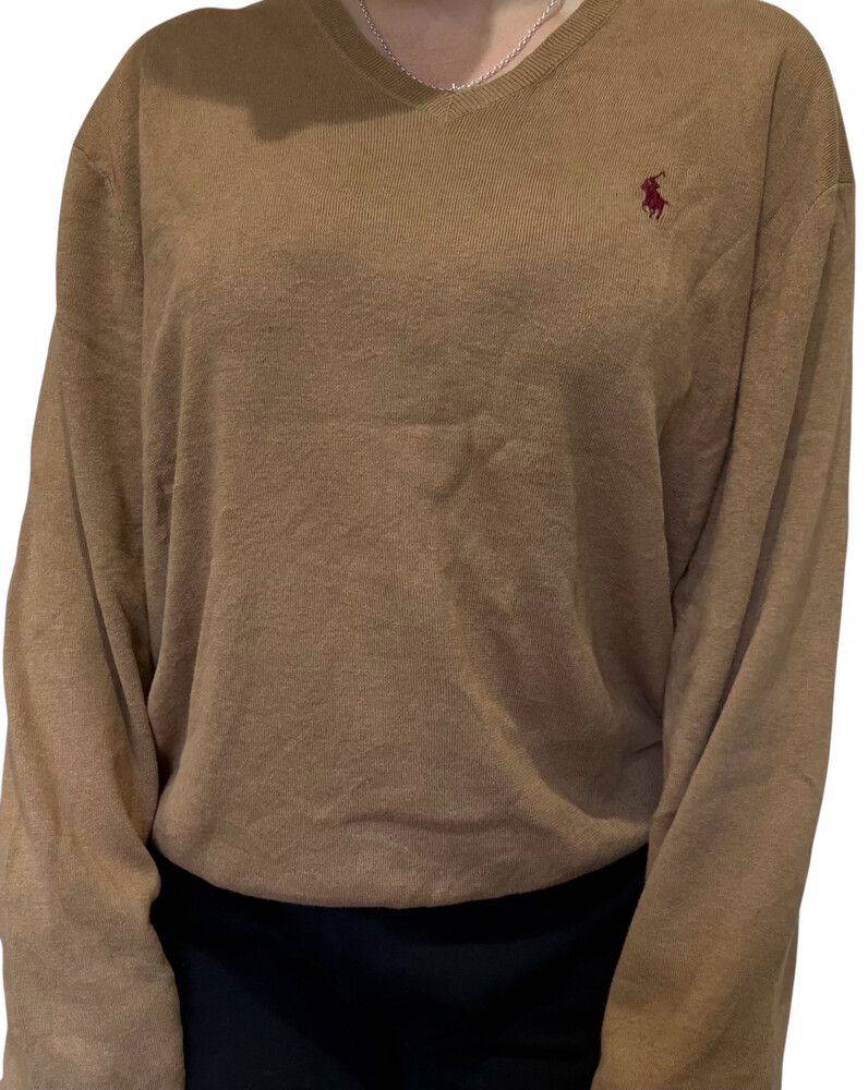 UNISEX Polo by Ralph Lauren Brown Knit Jumper