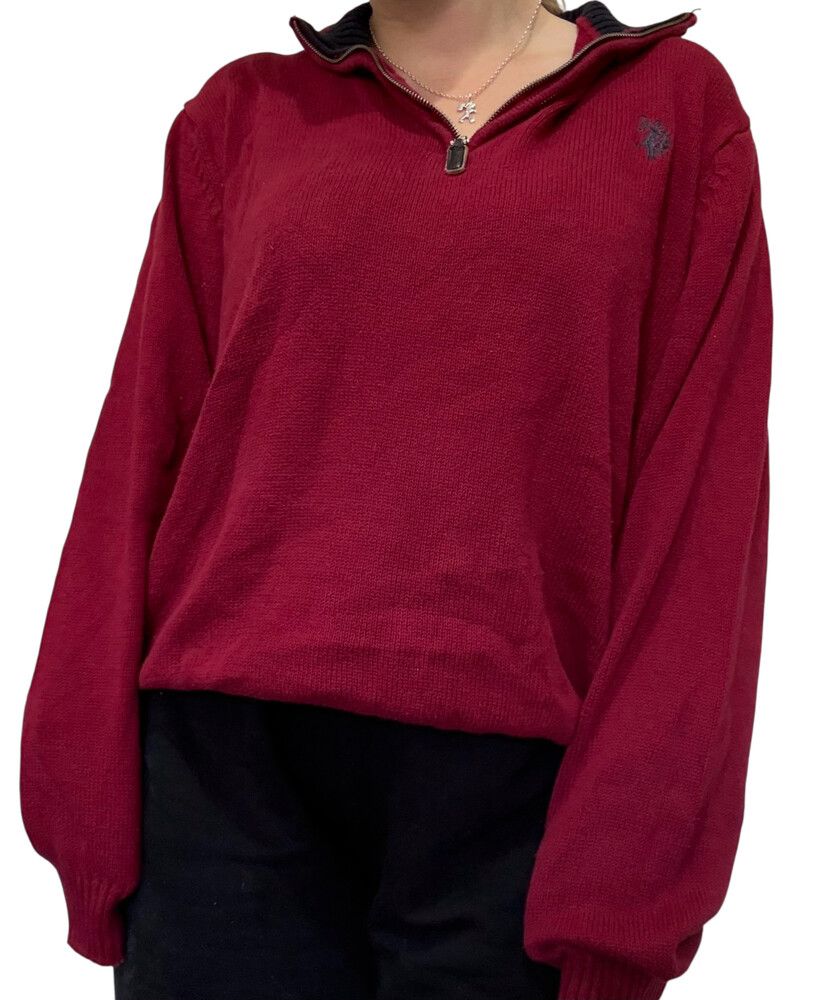 UNISEX U.S. Polo Assn. Red Knit Jumper