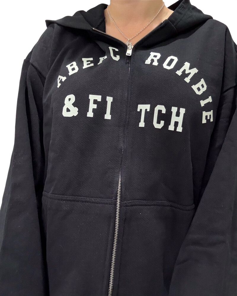 Abercrombie & Fitch Black Zip Up Hoodie