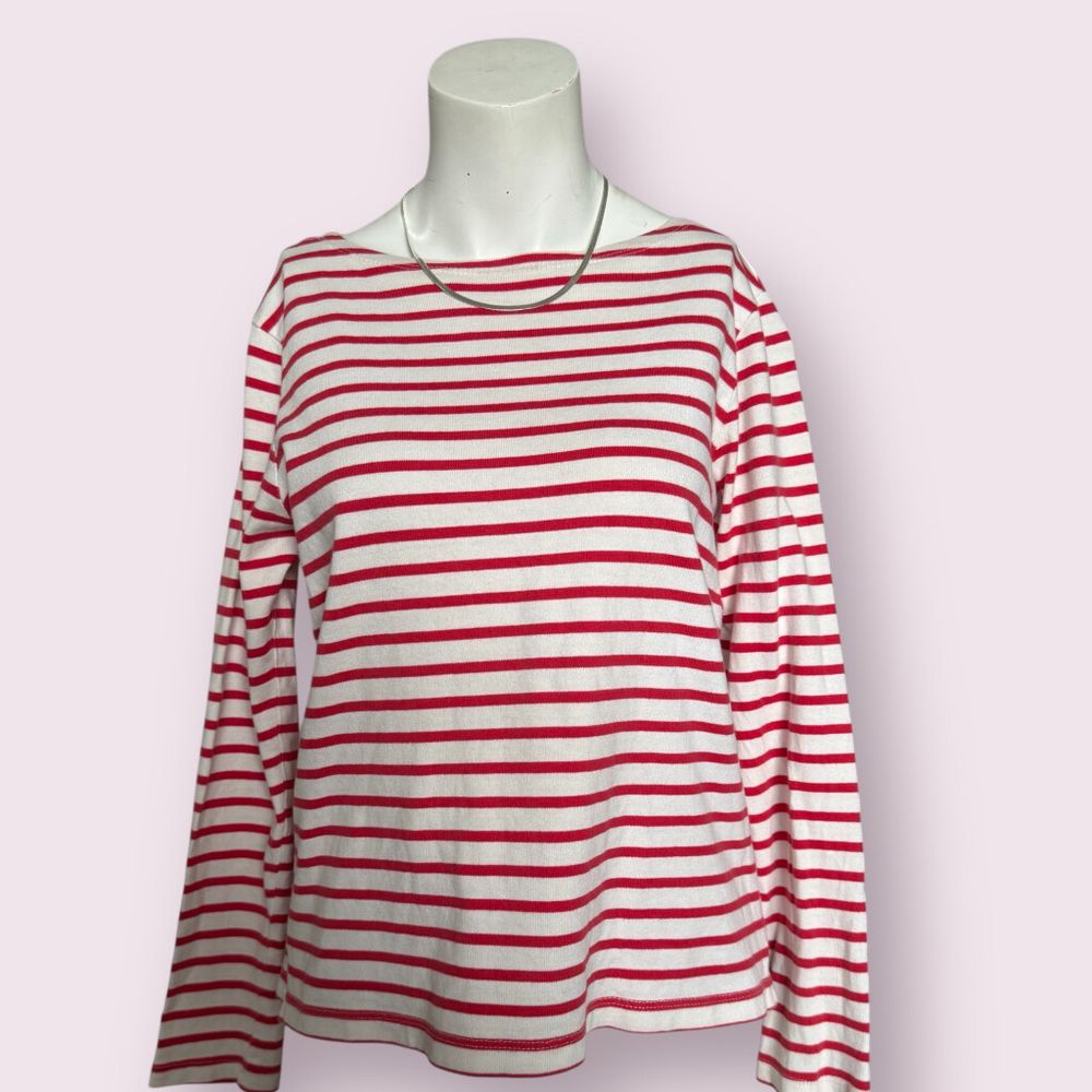 Red White Striped Top