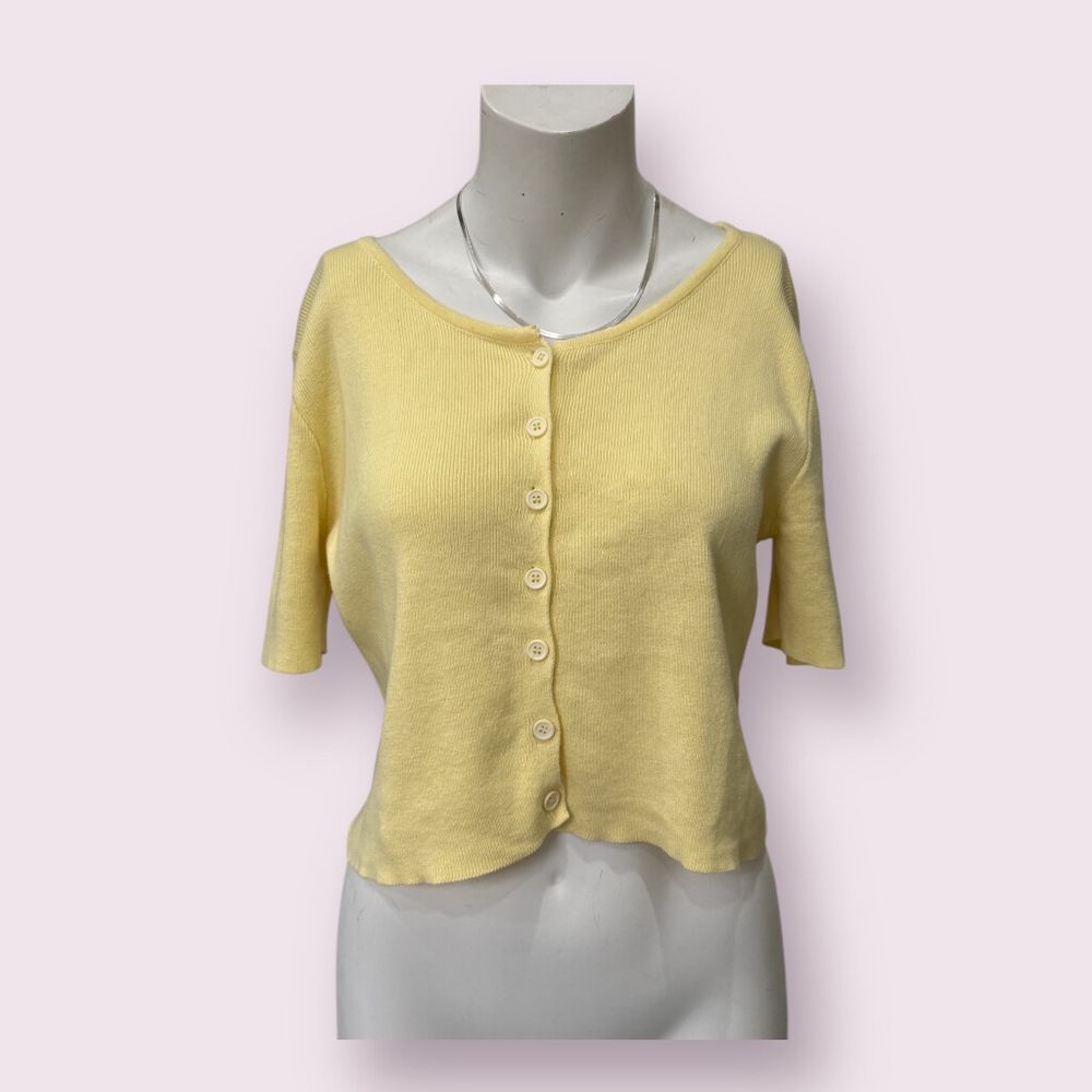 Princess Polly Yellow Knit Top Size 12/L