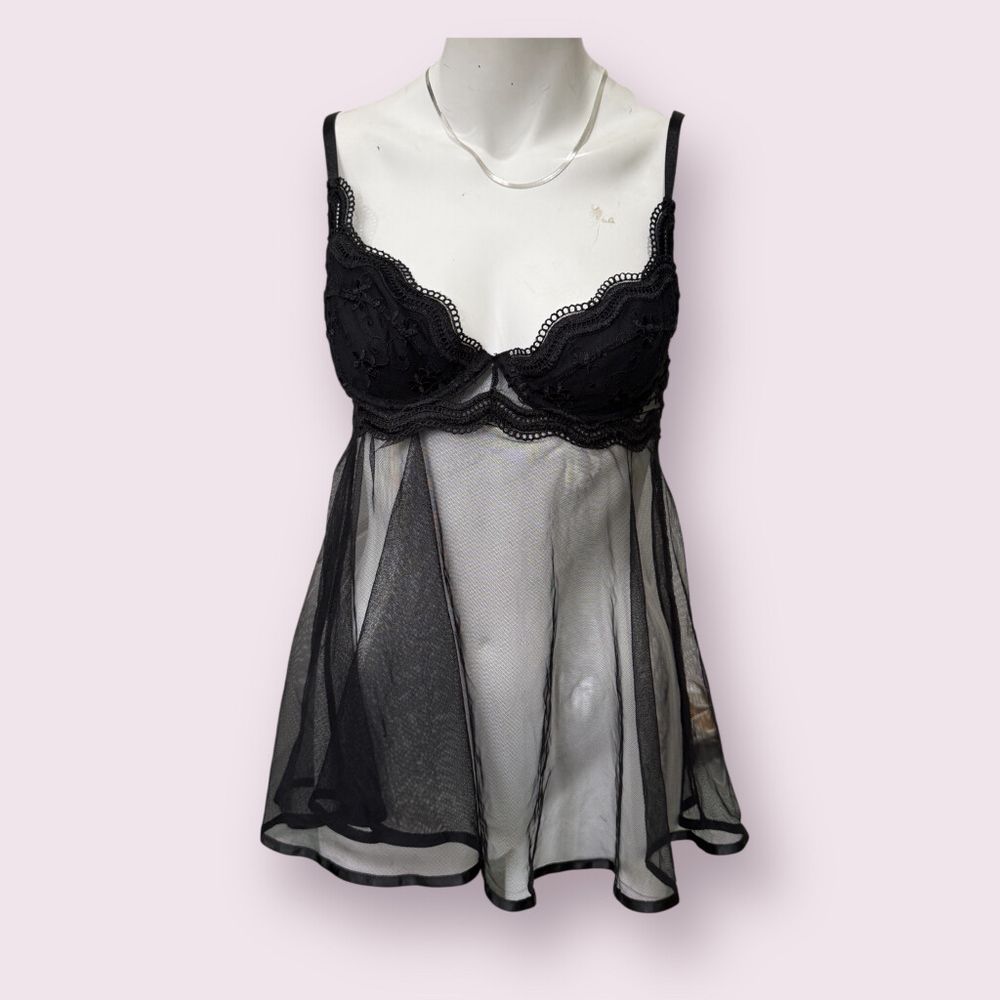 Shirley of Hollywood Black Lace Babydoll