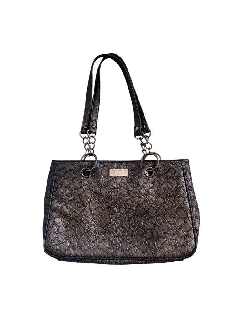 Dark brown Silver Handbag
