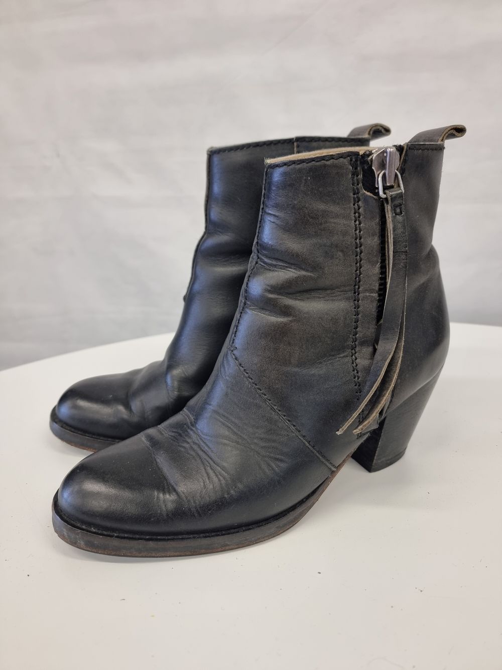 Black Acne Ankle Boots - 37?