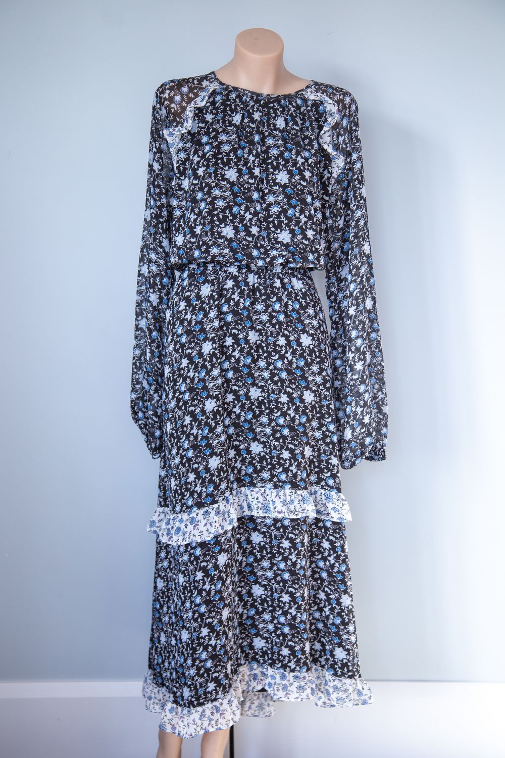 Prairie 'Kiera' Floral Ruffle DECJUBA Midi/Maxi Dress ]