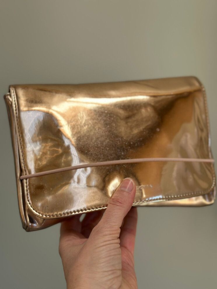 Paco Rabanne Gold Clutch Bag