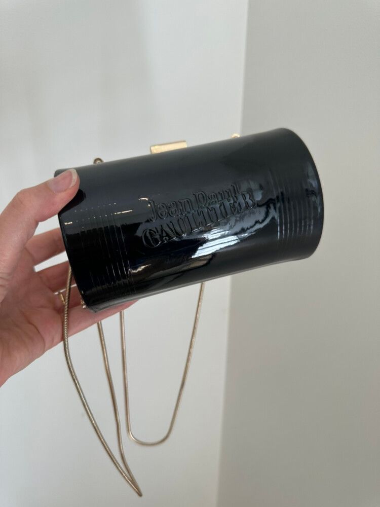 Jean Paul Gaultier Black Patent Cylinder Clutch
