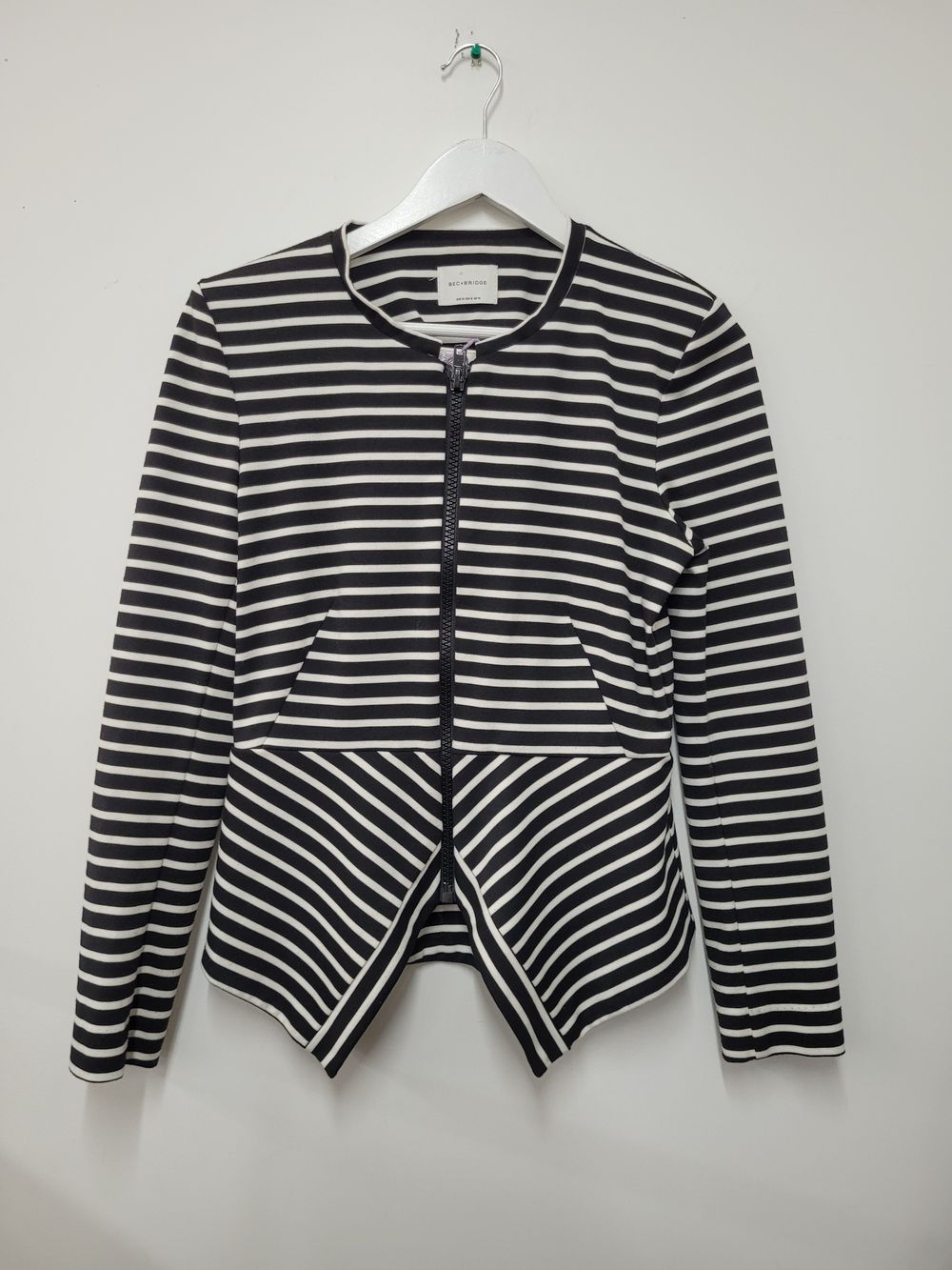 Bec & Bridge Black White Striped Jacket