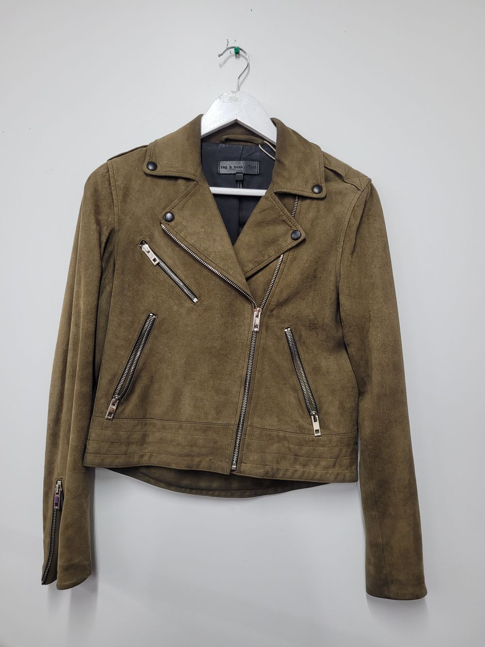 Rag & Bone Olive Biker Jacket