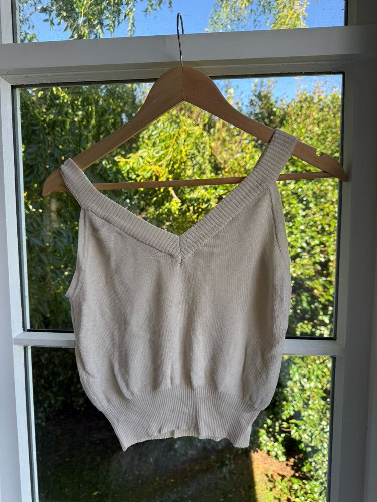 Cream Knit Top