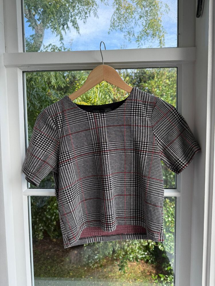 Topshop Plaid Top