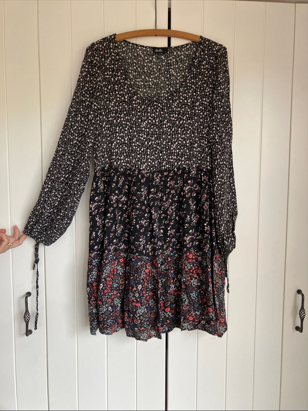 dotti long sleeve dress Dotti Size 6 dress, blue/green in colour, long flowy