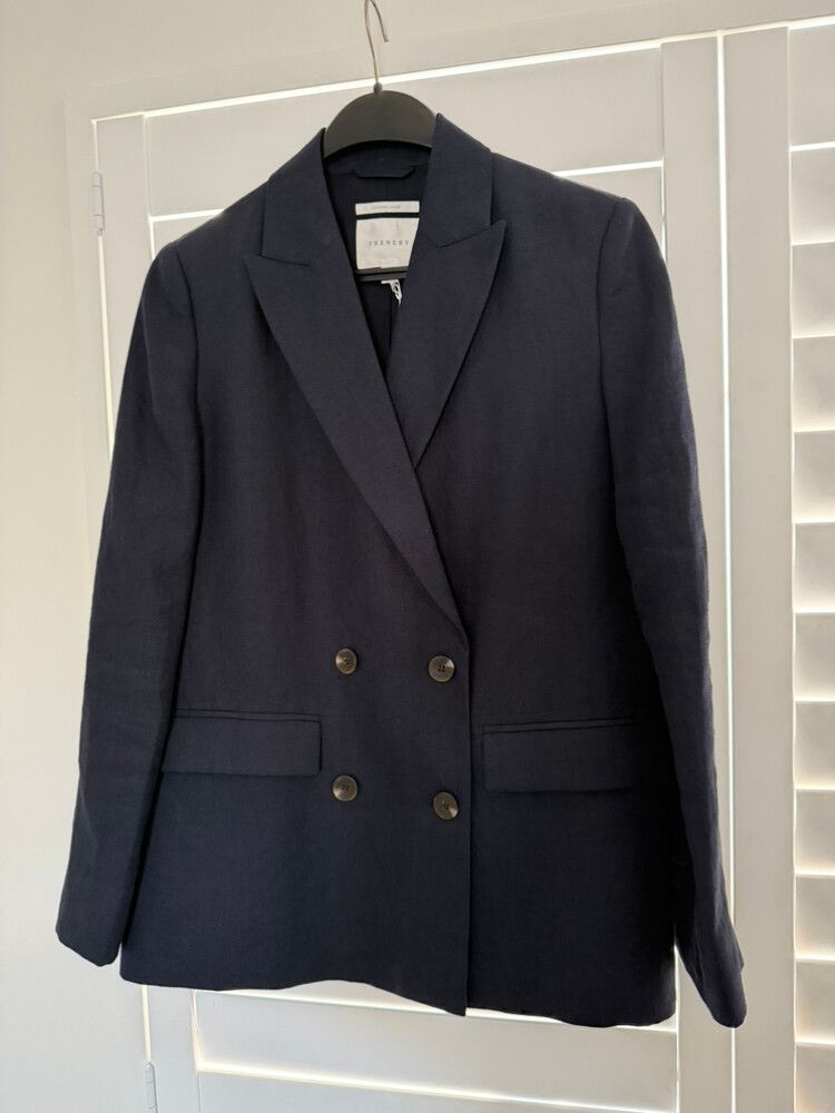 Trenery Linen Navy Jacket size 10