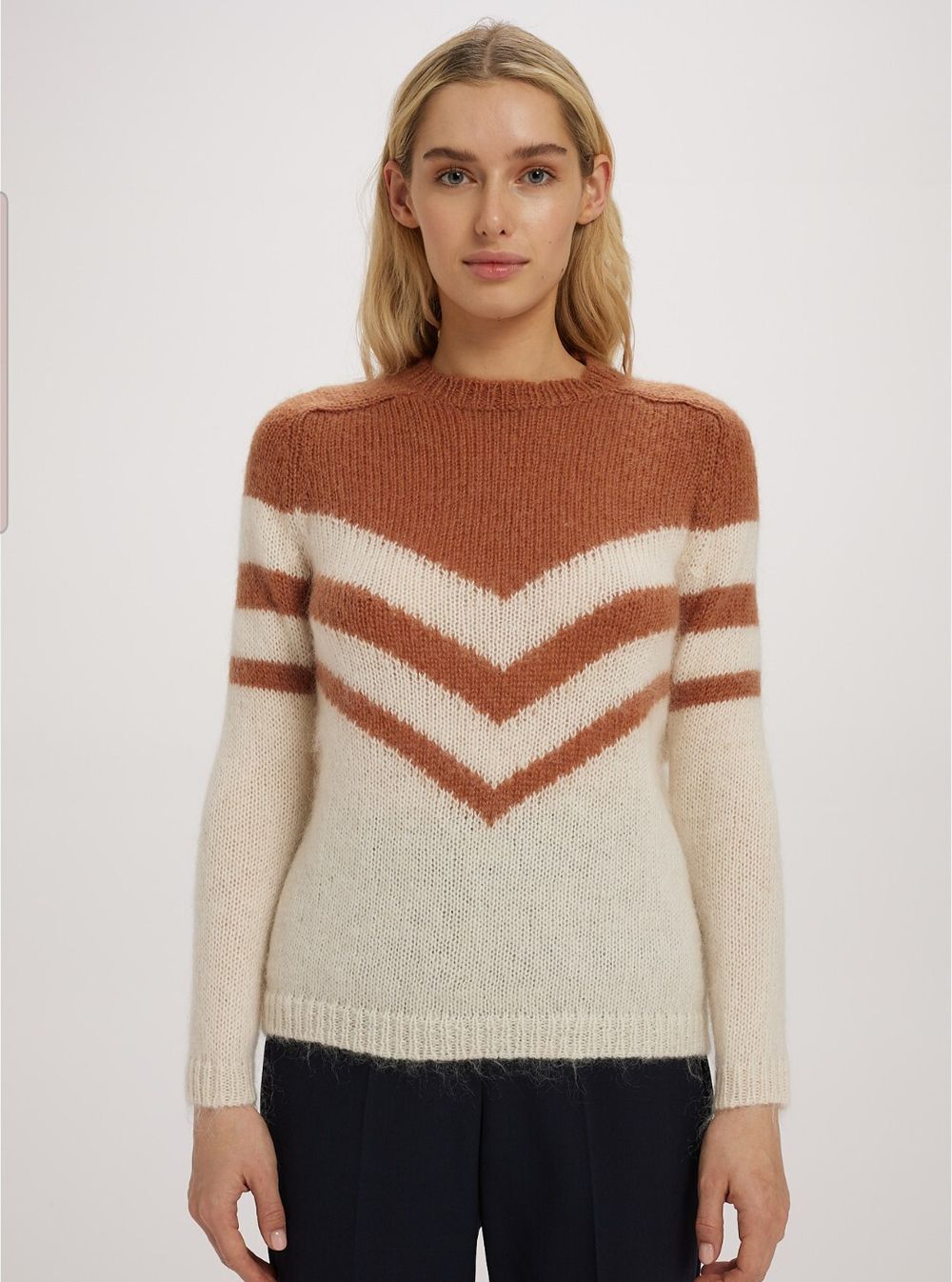 SÉZANE : Brown Cream Jumper Size XS