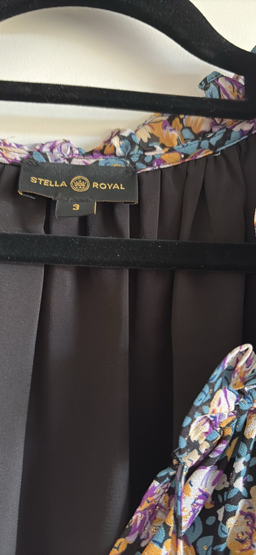 Stella Royal Black Floral Dress