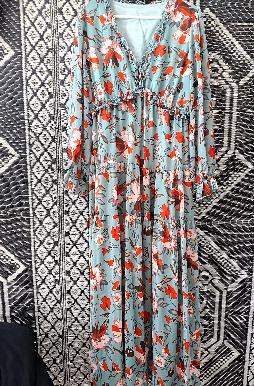 Green Floral Maxi Dress