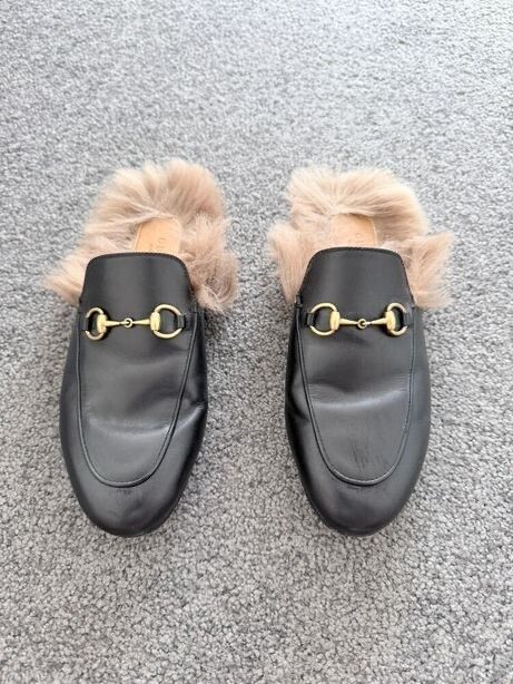 Gucci Black Princetown Loafers