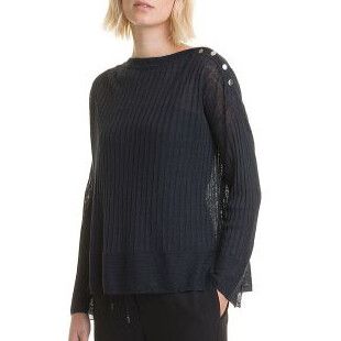 COUNTRY ROAD Linen Ribbed Knit Long Sleeve Winter Top Sweater Jumper