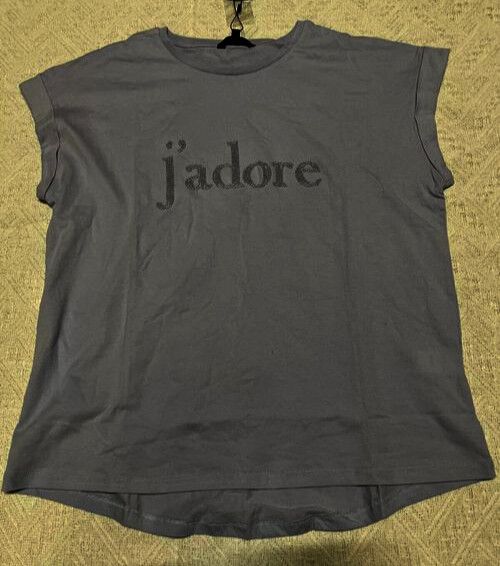 PORTMANS J'Adore Grey Cotton Tee T-Shirt