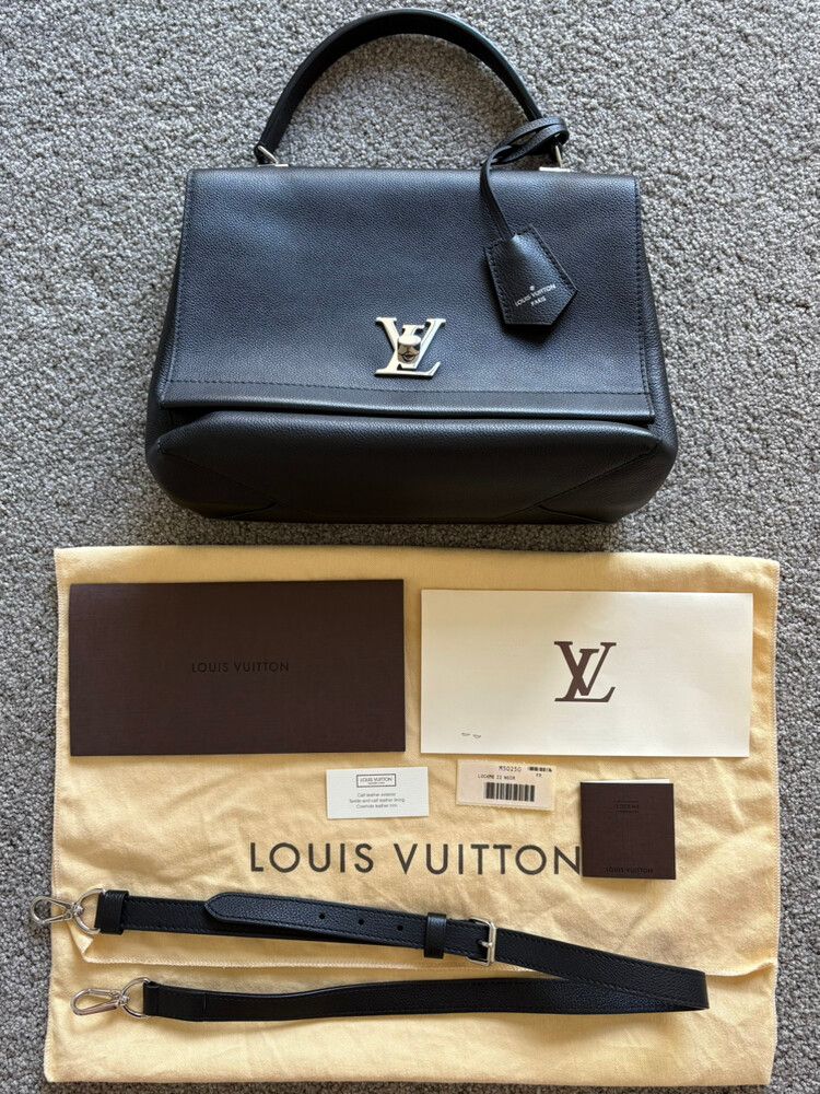 Louis Vuitton LockMe II Black Leather Shoulder Bag