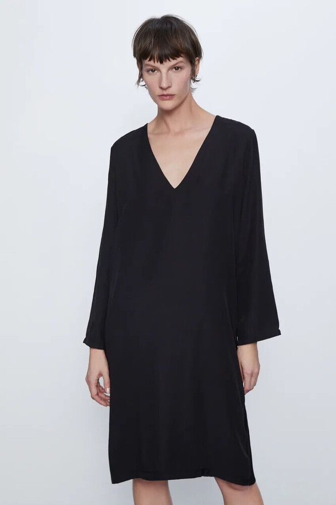 zara pleated tunic dress Zara Midi Dress Trend Dresses For Women