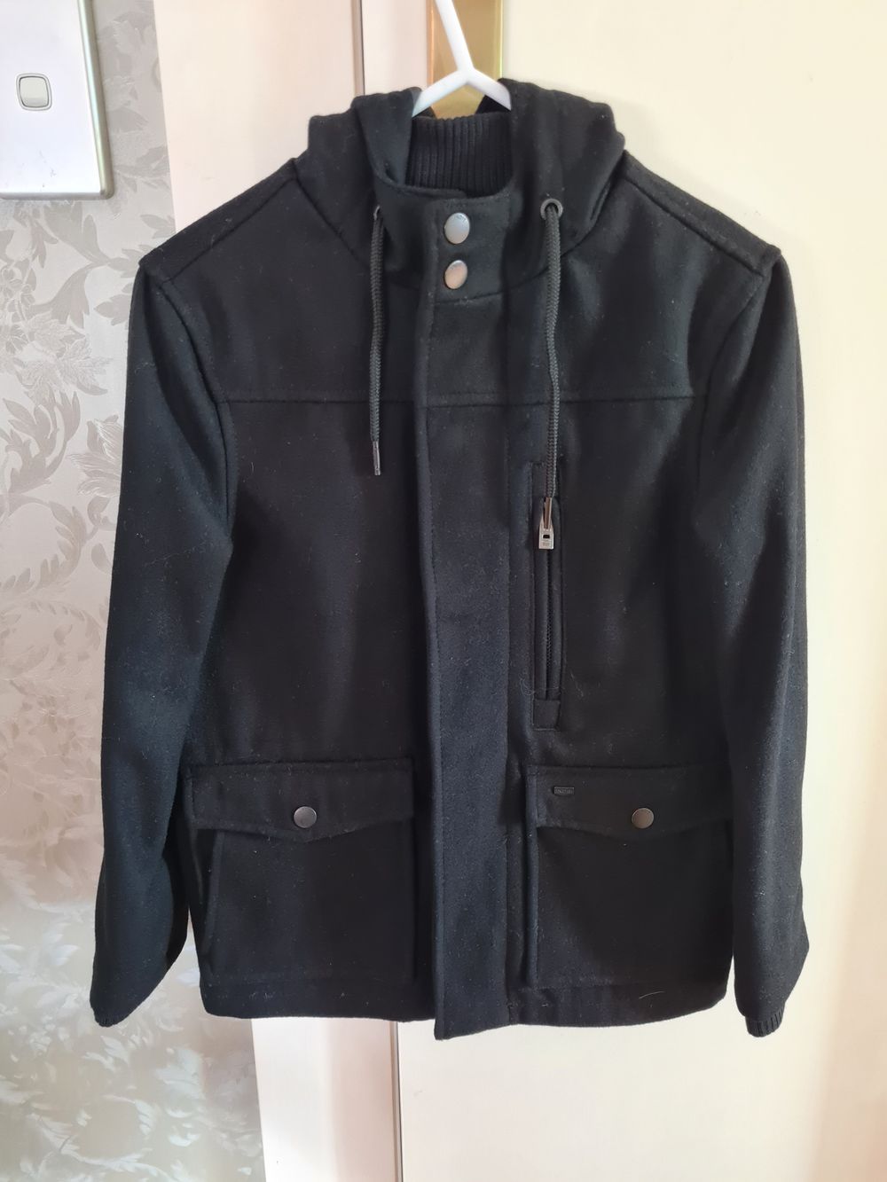 Black wool jacket - boys' size 8