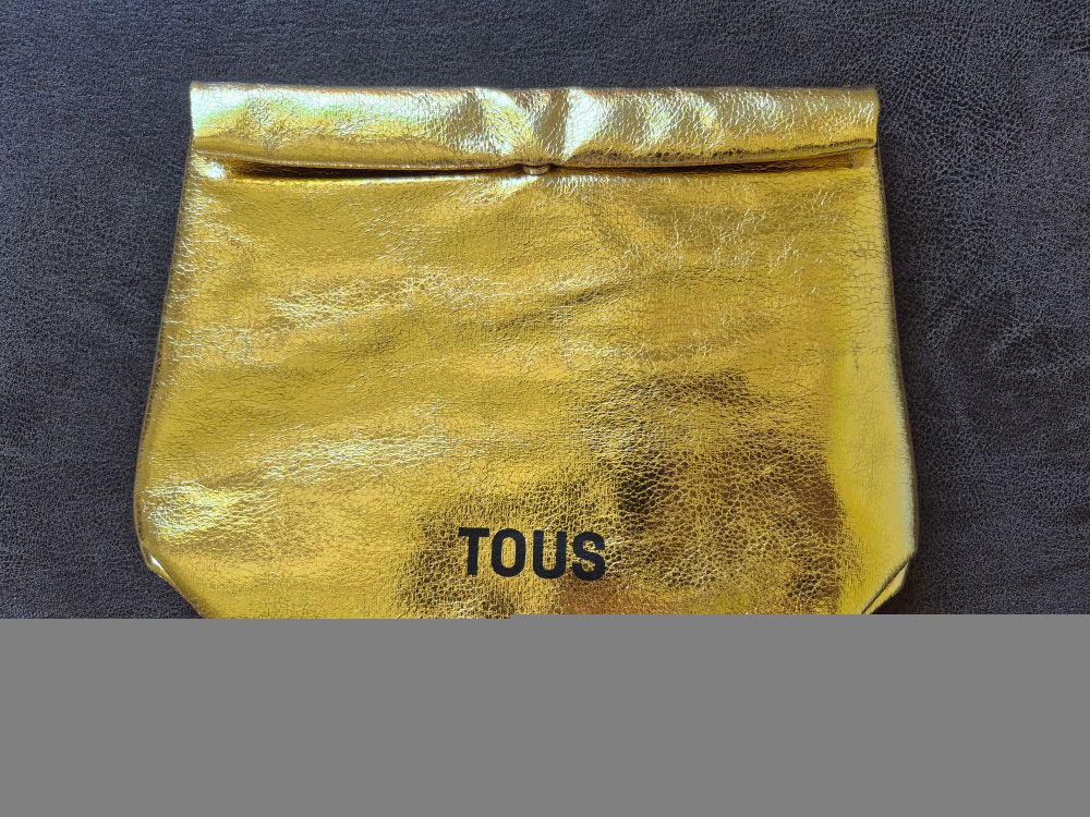 Gun Hold Metallic Clutch Bag - TOUS