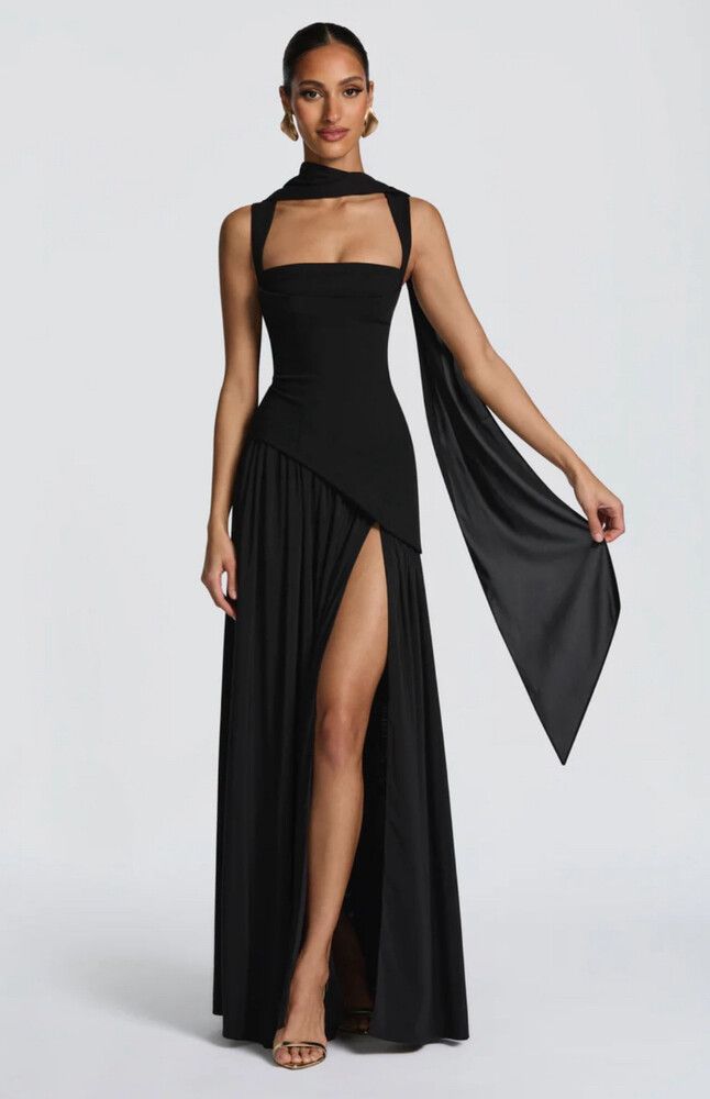 Babyboo Fashion - Tullulah Maxi Dress - Black on Designer Wardrobe Babyboo Fashion - Tullulah Maxi Dress - Black on Designer Wardrobe