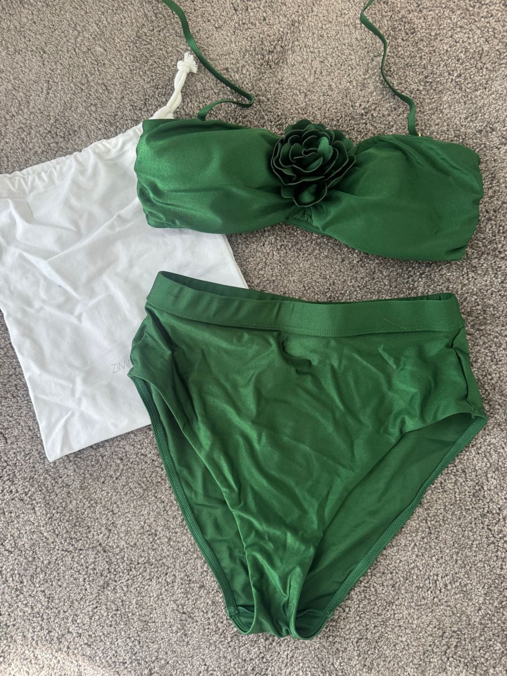 Zimmermann Green Bikini Set