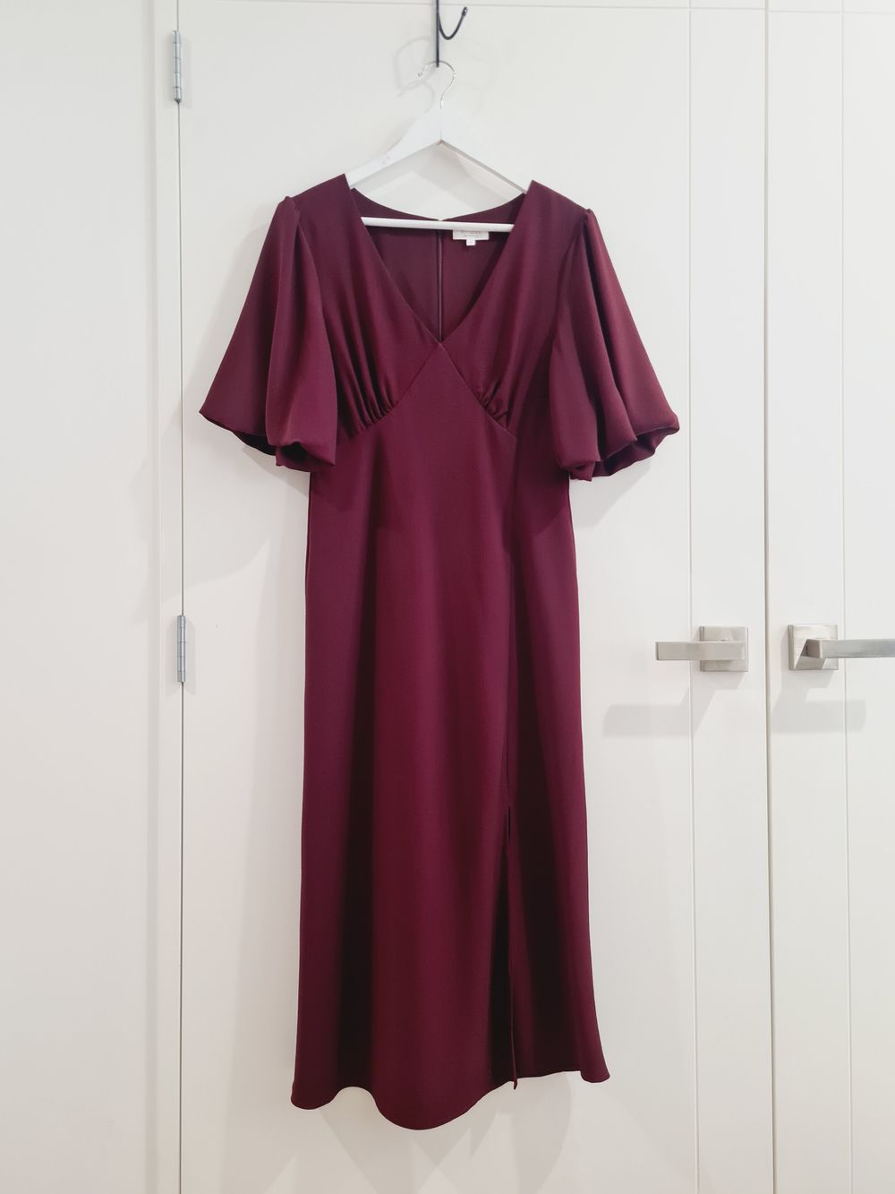 Whistle Puff Sleeve Midi Dress