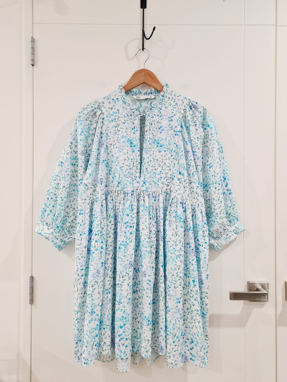zara blue cotton dress Maxi dress Color/Print Name:Rutabaga Sympeony collection: the wedding guest list Big Blue Cheese Dressing Faded blue