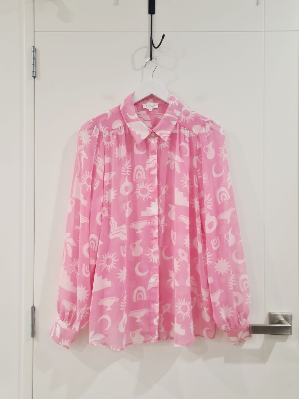 Whistle Pink Funky Long Sleeve Shirt – Size 12