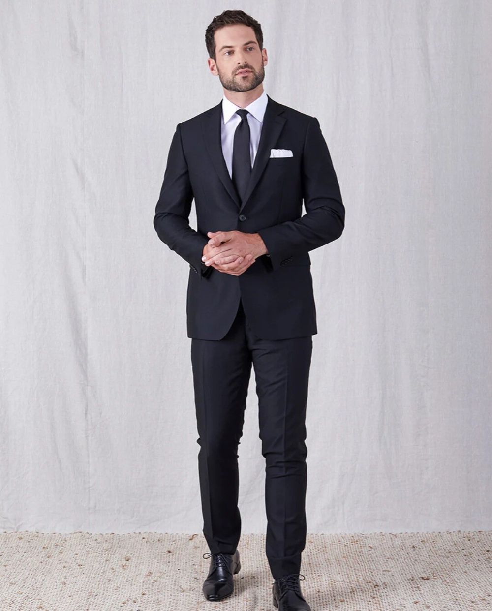 Rembrant Premium Wool Cooper Black Micro-design Suit Jacket/Blazer