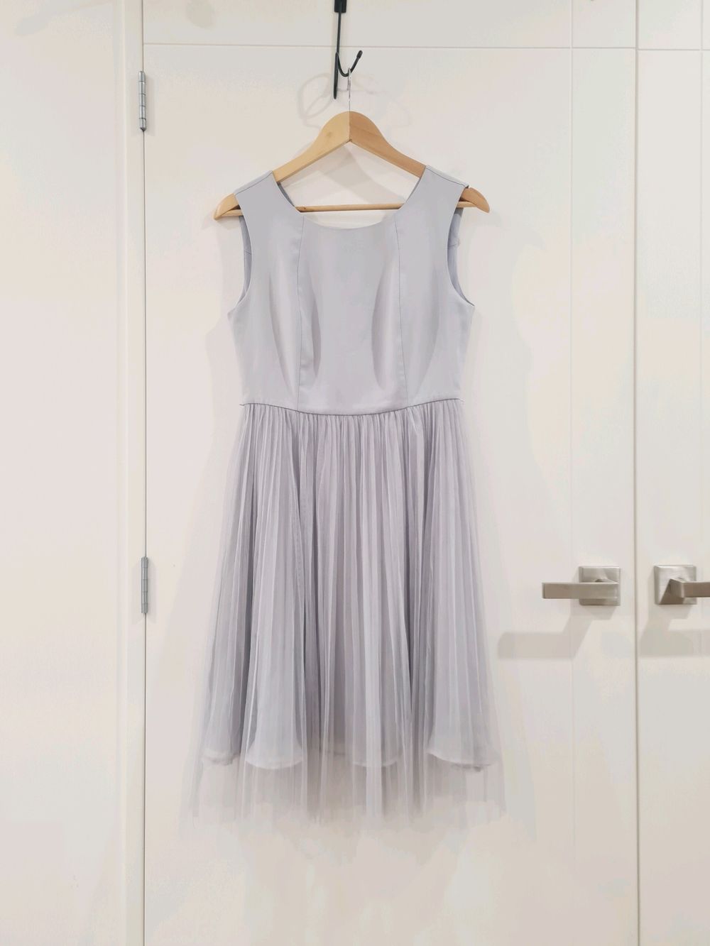 Zara - ZARA Silver Grey Tulle Tutu Flare Dress Sleeveless Layering Piece  Size M on Designer Wardrobe