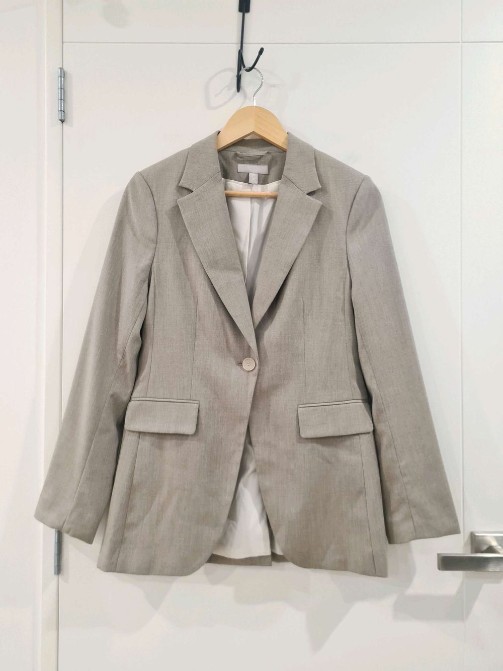 H&M Beige Marl Classic Blazer size 6-8