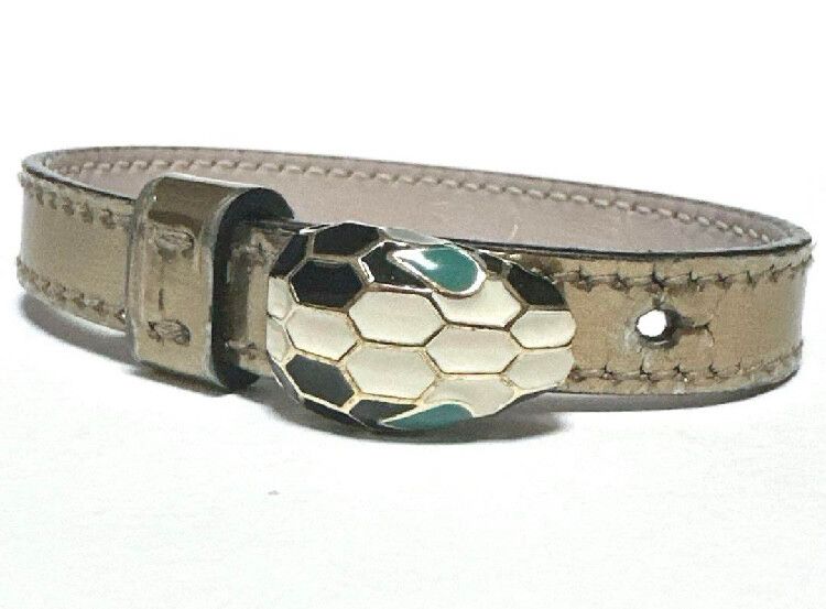 Bvlgari Serpenti Forever Gold Leather Bracelet