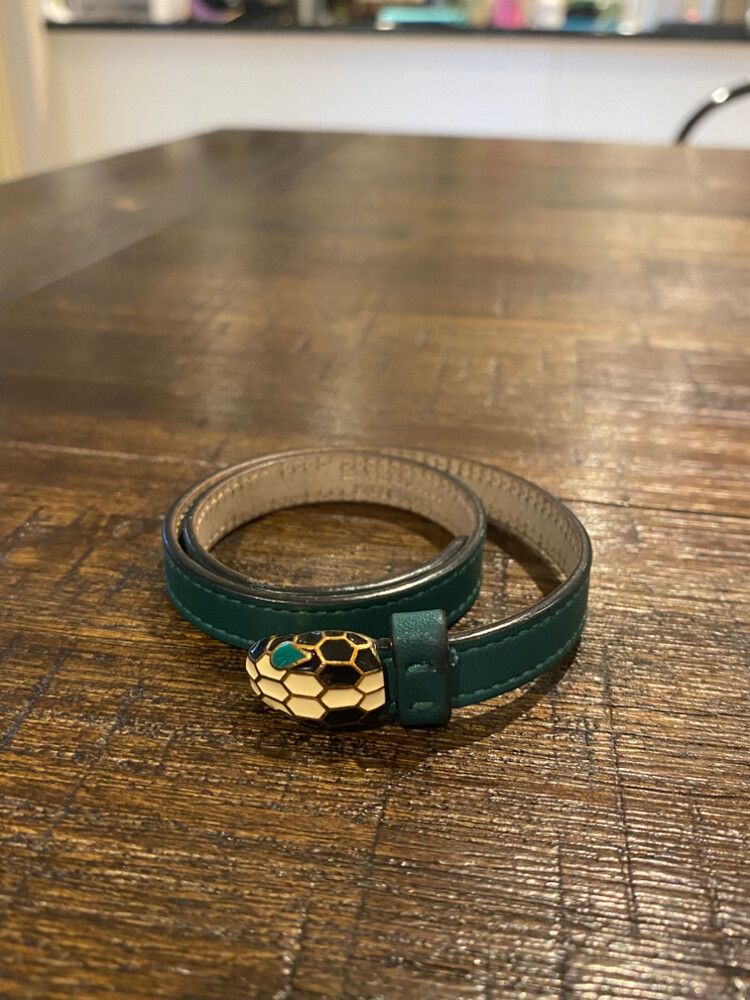 Bvlgari Serpenti Forever Leather Belt Bracelet