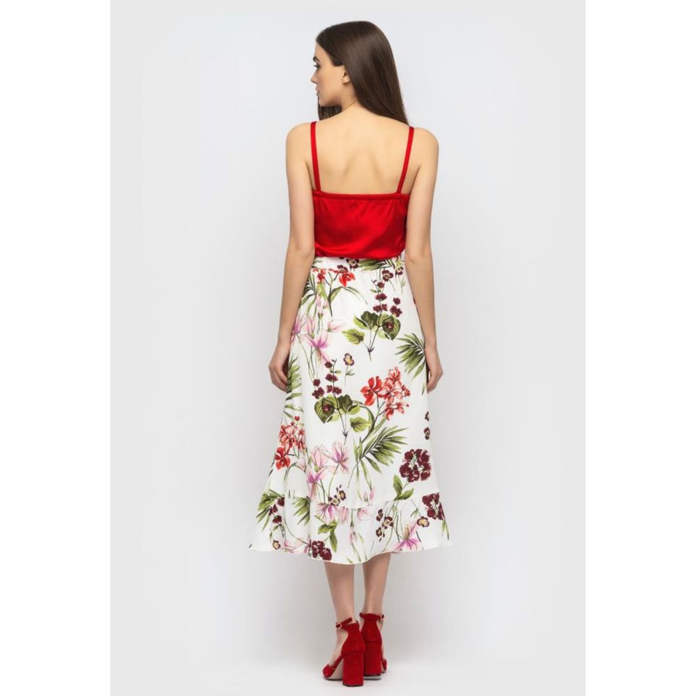 Veronika Maine Floral Wrap Skirt Size 16 Flowers Spring
