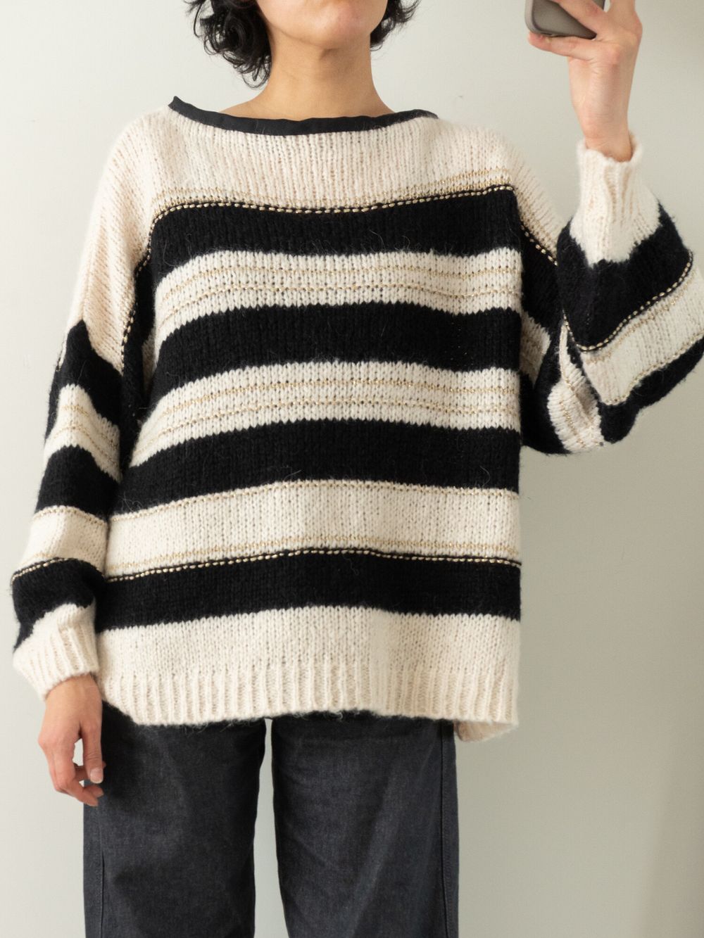 Striped Oversized Knit Jumper Size 10-14