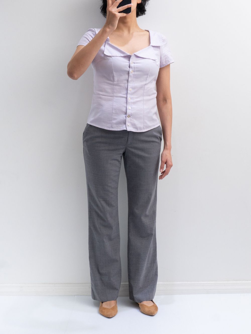 Banana Republic Grey Wool Trousers  Size 8-10