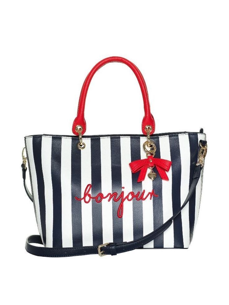 Review Striped Tote Bag