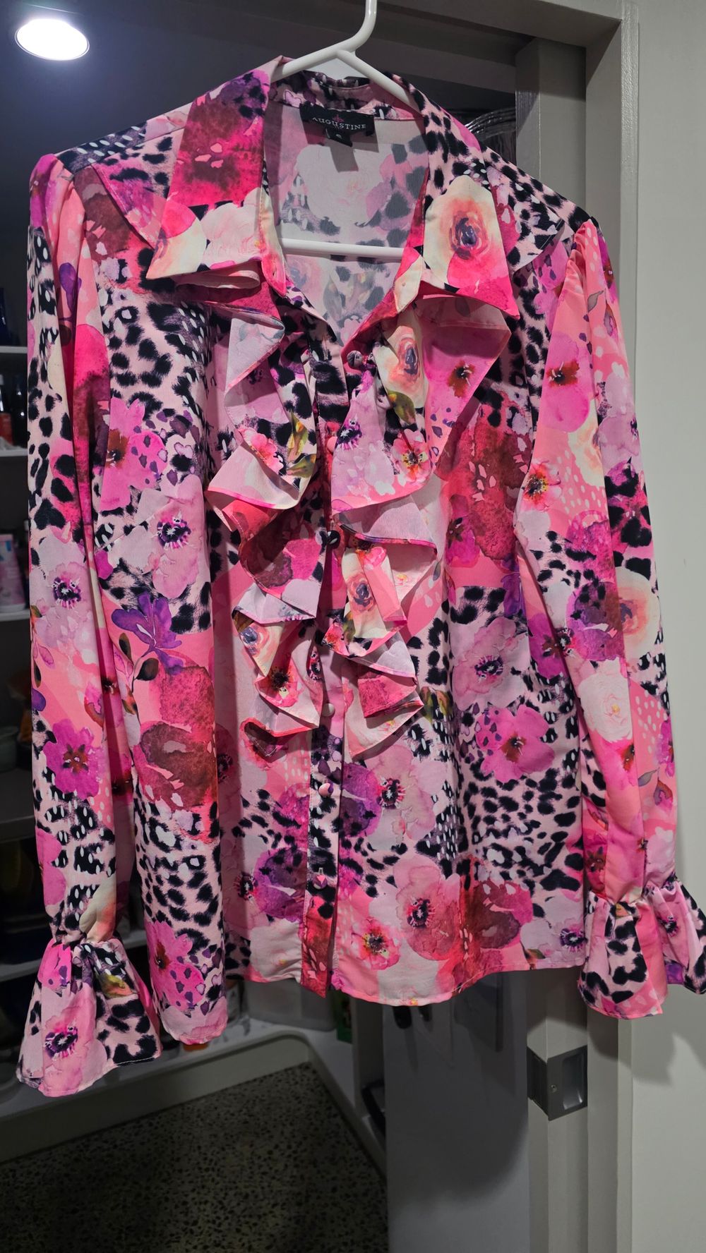 Augustine Pink Floral Leopard Print Shirt