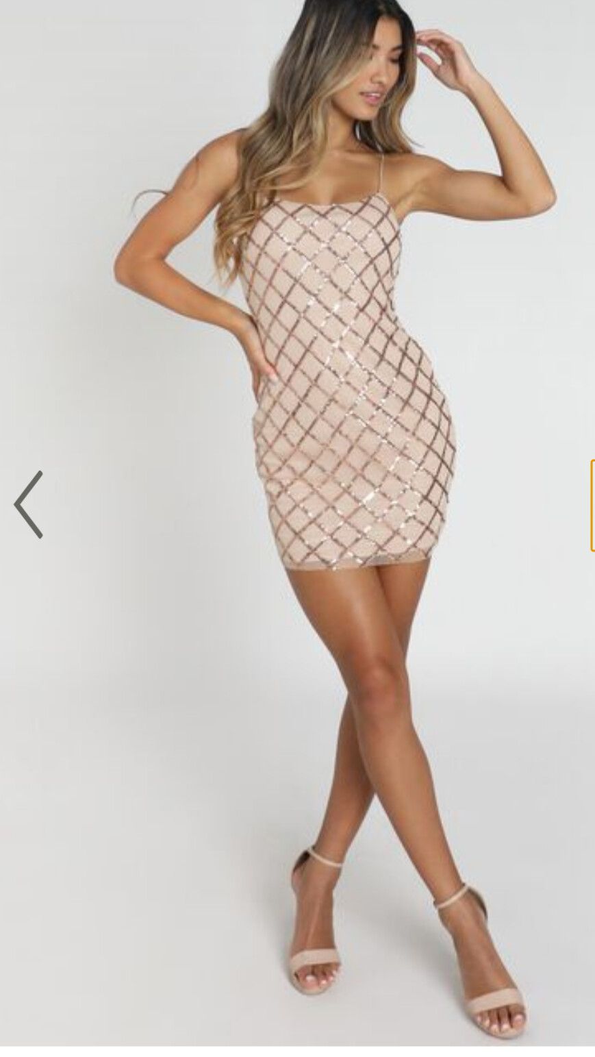 slim fit dress slacks Kaya- Rose Gold Sequin Dress with Long Sleeve and Side Slit – A&N Luxe Label