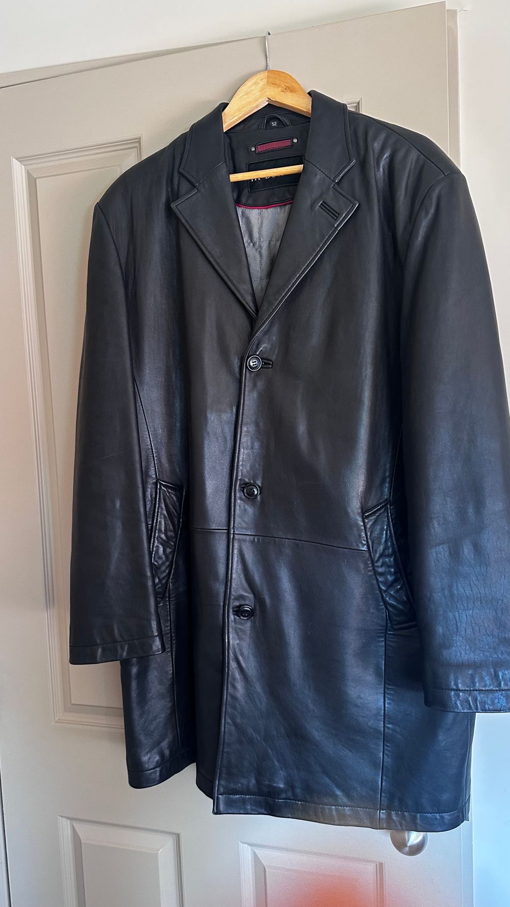 Hi-Buxter Black Leather Coat