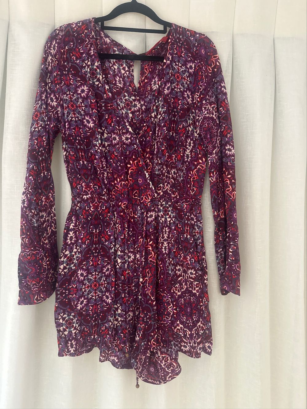 Playsuit with Drawstring Waist.