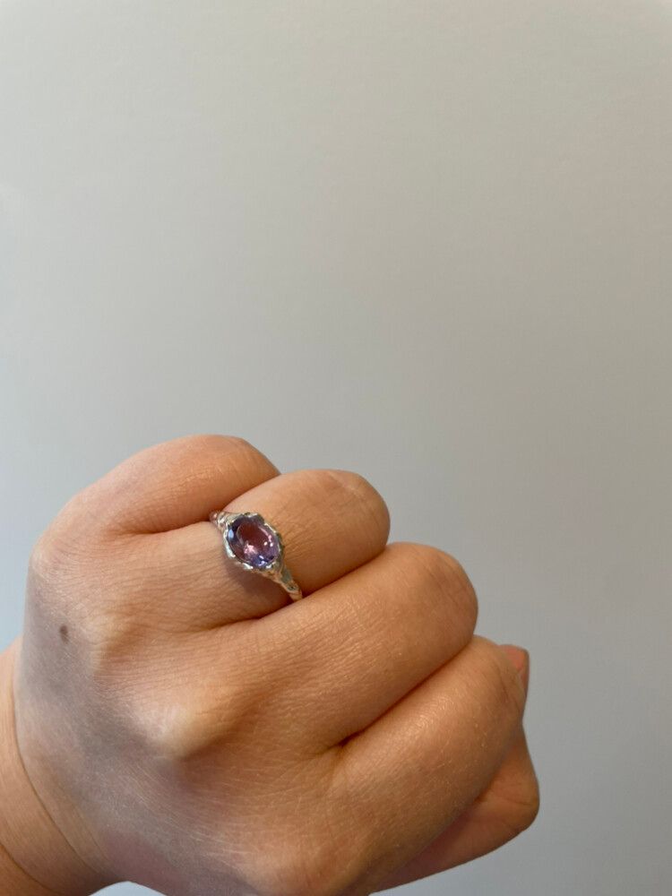 Amethyst Silver Ring